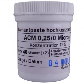 Diamond Paste highly concentrated 0,25/0  Micron / 12 % / 24 Karat  --- 40 Grammes